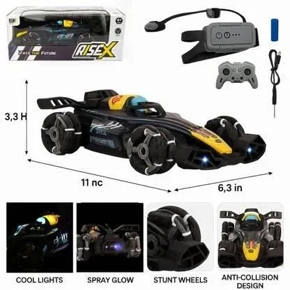 RISEX Power Team Racing RC Stunt Car Black & Blue - Toys Heaven
