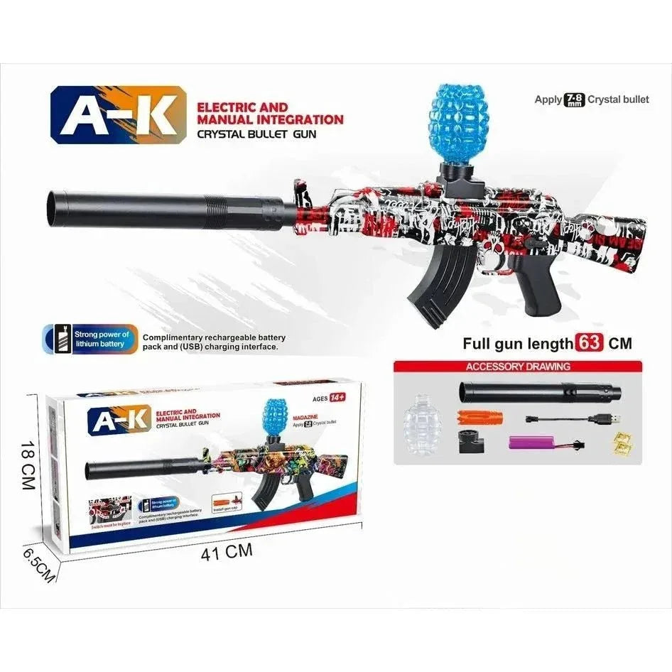 A-K Electric & Manual Crystal Bullet Gun Toy - Toys Heaven