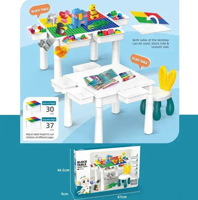Multifunctional Block Table Study & Play Station for Kids - Toys Heaven