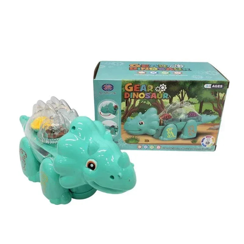 Electric Universal Gear Dinosaur Musical Toy - Toys Heaven