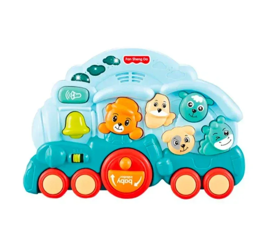 Animal Theme Baby Train with Light & Music - Toys Heaven
