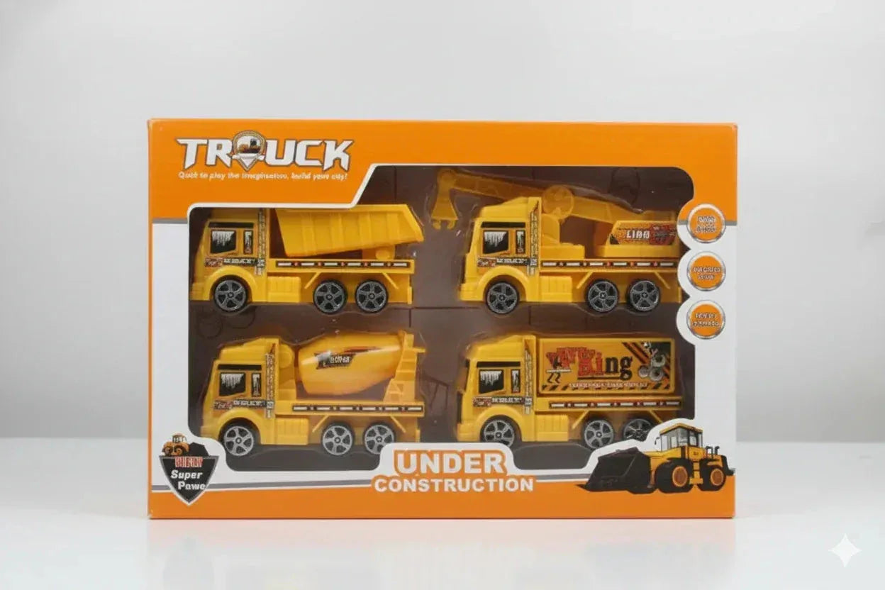 TRAUCK Construction Truck Set 4 Super Alloy Vehicles - Toys Heaven