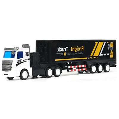 Remote Controlled City Transport Truck White & Black - Toys Heaven