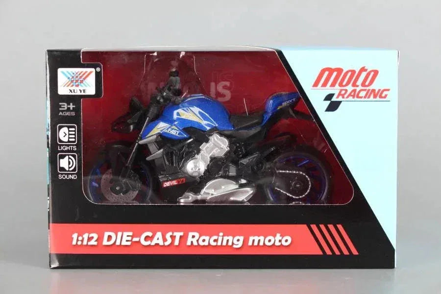 Biker Moto 1:20 Remote Control Motorcycle Lights & 360° Rotation - Toys Heaven