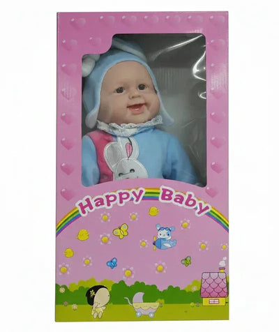 Happy Baby Sweetheart Soft Body Doll - Pink Bunny Outfit - Toys Heaven