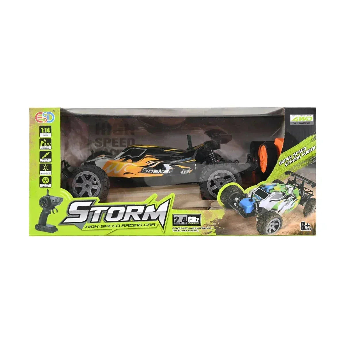 STORM High-Speed Racing RC Car  1:14 Scale (Model ESD66-2D) - Toys Heaven