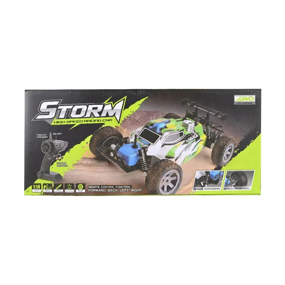STORM High-Speed Racing RC Car  1:14 Scale (Model ESD66-2D) - Toys Heaven