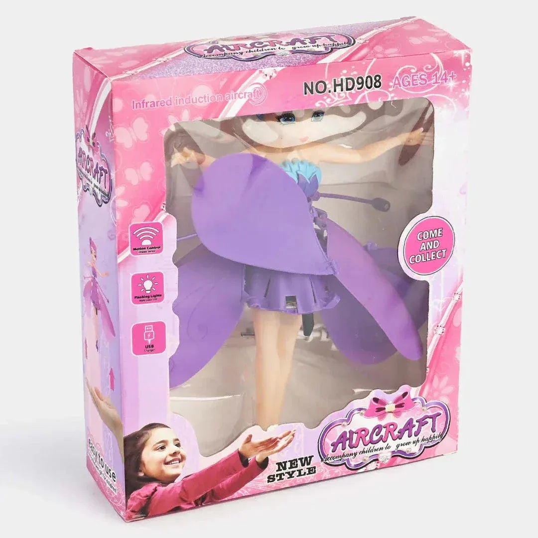 Purple Winged Aircraft Doll  Motion Control & USB Rechargeable - Toys Heaven