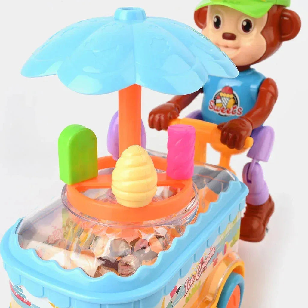 Monkey Ice Cream Cart Toy - Toys Heaven