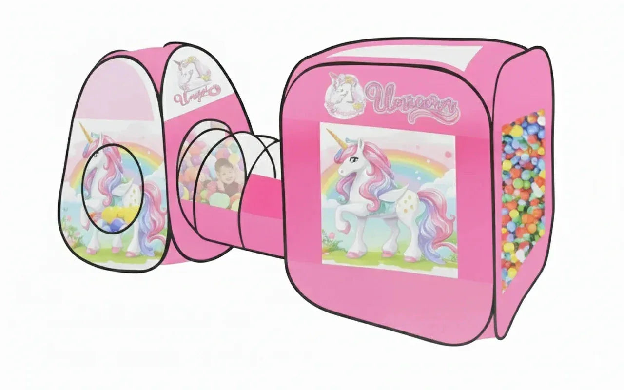 PopTent 4-in-1 Tunnel Play Tent  Unicorn Edition - Toys Heaven