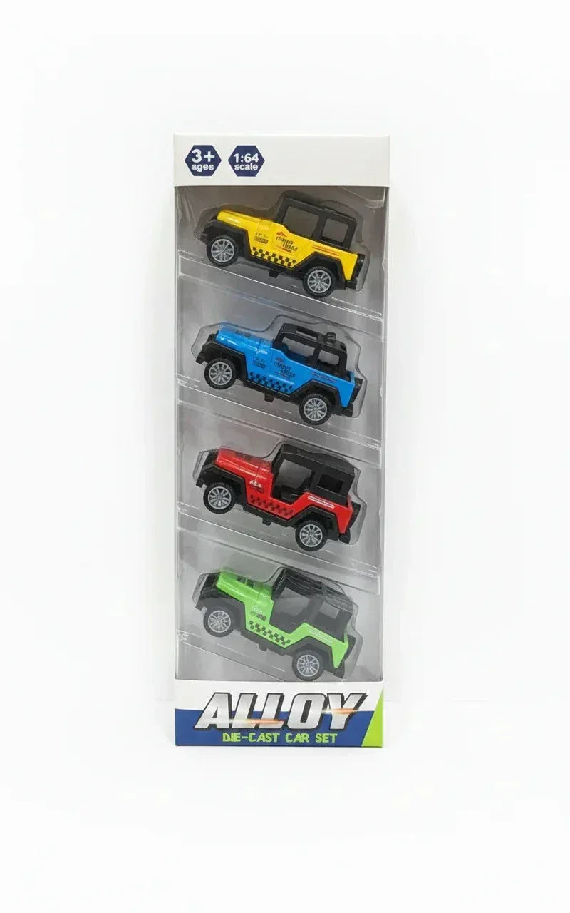 Alloy Die-Cast Jeep Cars  1:64 Scale (4-Pack) - Toys Heaven