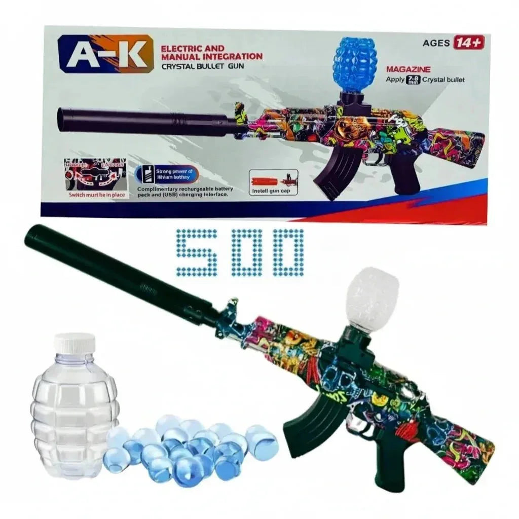 A-K Electric & Manual Crystal Bullet Gun Toy - Toys Heaven