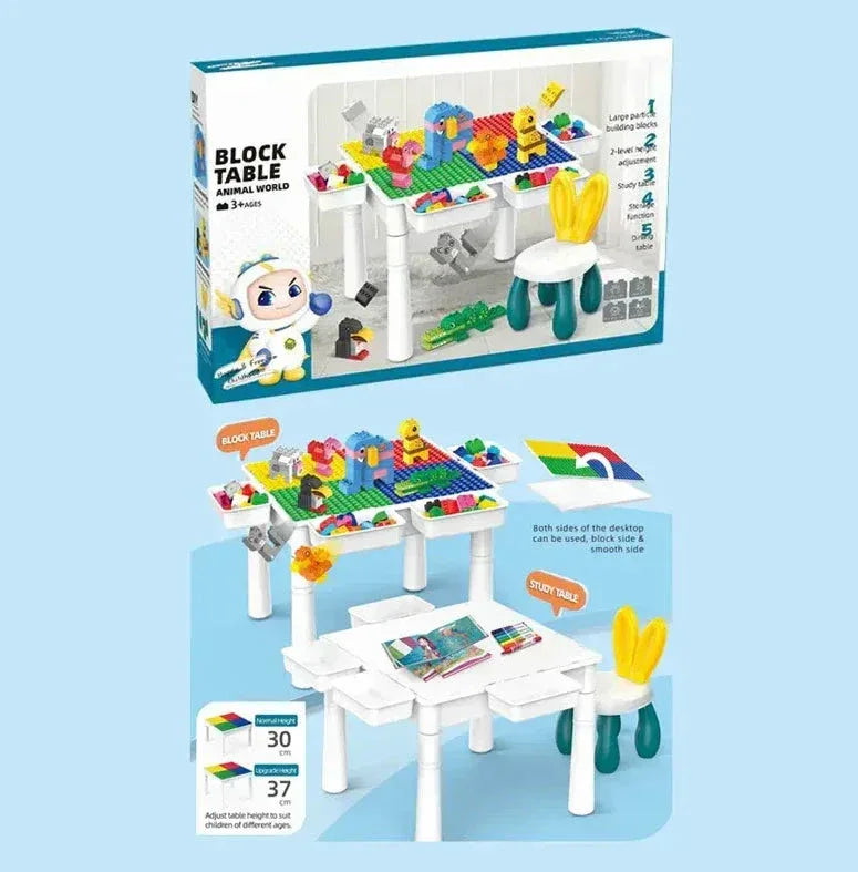 Multifunctional Block Table  Study & Play Station for Kids - Toys Heaven
