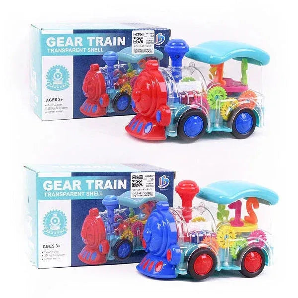 Transparent Gear Train Toy With Light Music - Toys Heaven