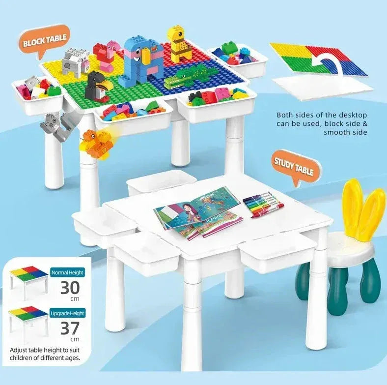 Multifunctional Block Table  Study & Play Station for Kids - Toys Heaven