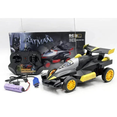 Batman Remote-Controlled Stunt Car  Black with Red or Yellow Wheels - Toys Heaven