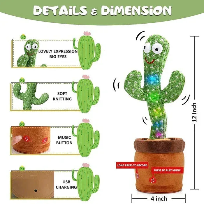 Dancing Cactus Musical Toy - Toys Heaven