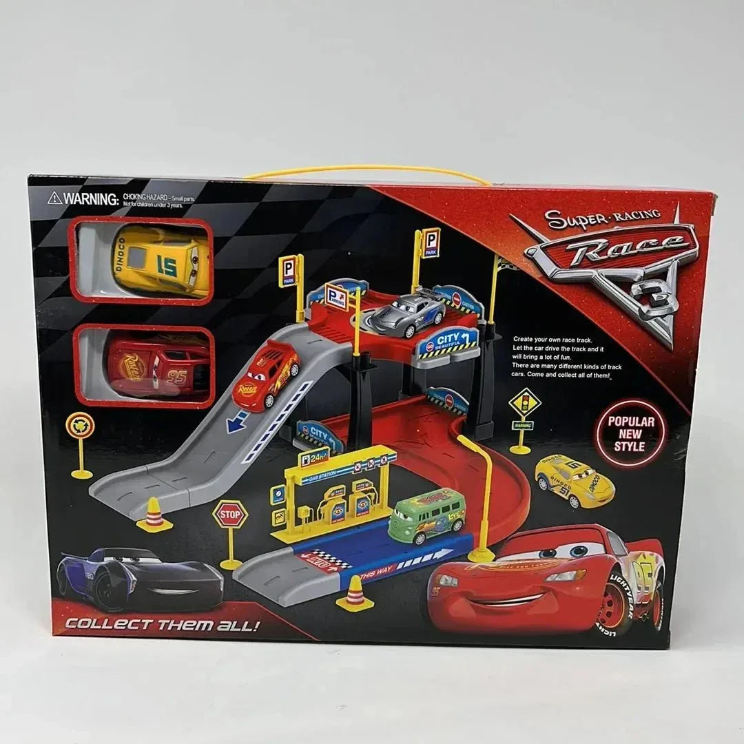 Super Racing Race  Multi-Level Car Track Set - Toys Heaven