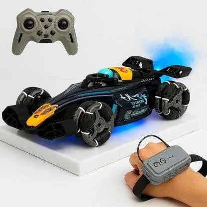 RISEX Power Team Racing RC Stunt Car  Black & Blue - Toys Heaven