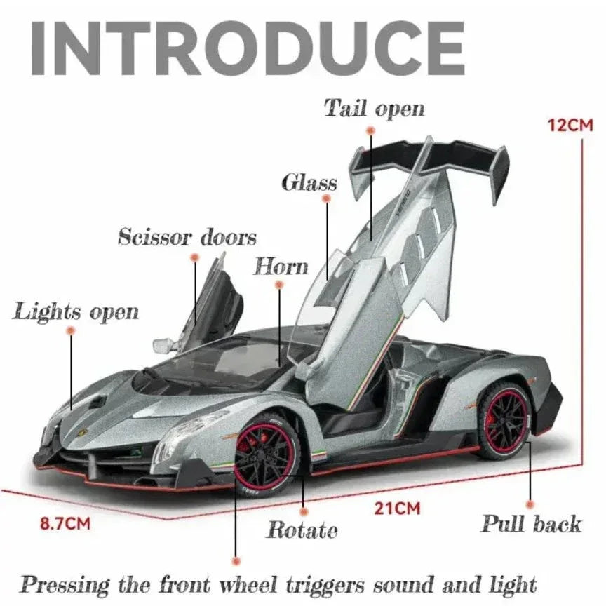 CHE ZHI 1:24 Scale Die-Cast Simulation Model Car - Toys Heaven