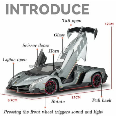 CHE ZHI 1:24 Scale Die-Cast Simulation Model Car - Toys Heaven