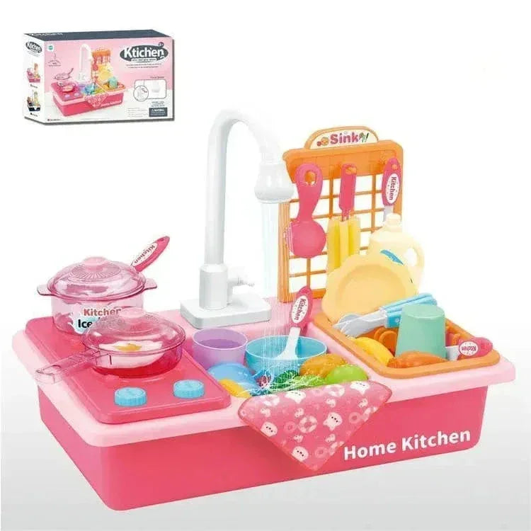 Electric Kitchen Sink With Running Water Toy - Toys Heaven