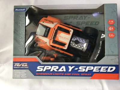 Spray-Speed RC Truck  1:16 Scale, Lights & Spray - Toys Heaven