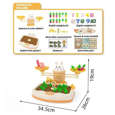 Rabbit Carrot Math Balance Toy Set - Toys Heaven