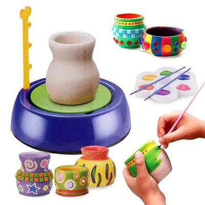 Imaginative Arts Pottery Wheel  Game & Learn Clay Craft Kit - Toys Heaven