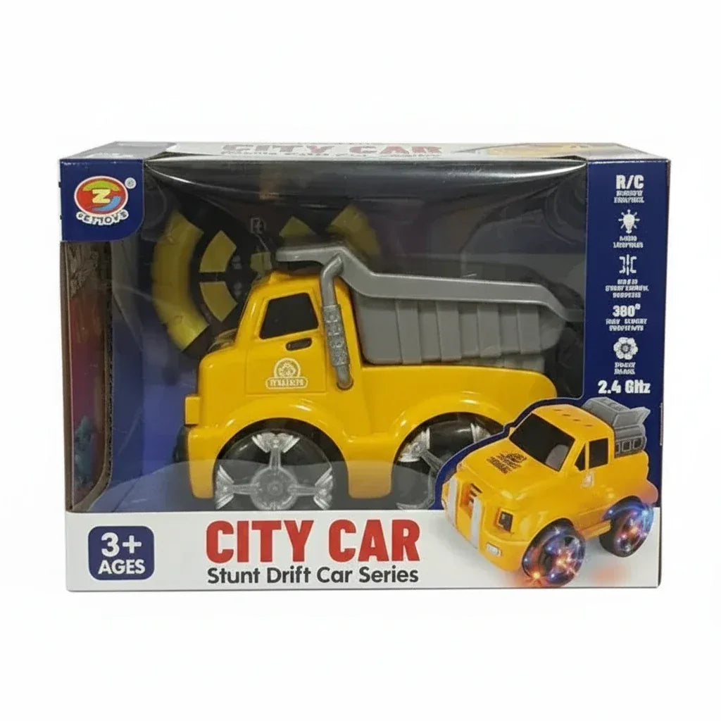 CITY CAR Stunt Drift RC Dump Truck  360° Stunt Series - Toys Heaven