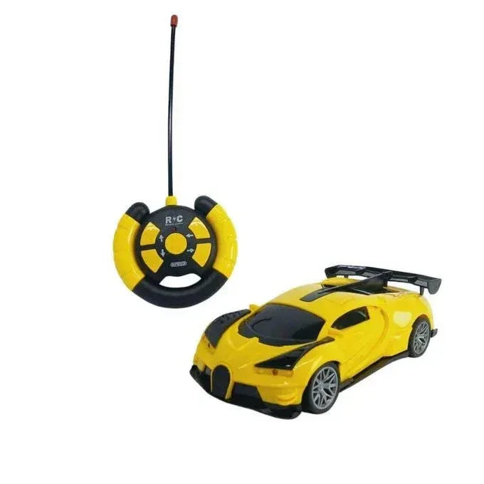 1:16 Scale High-Speed Remote Control Supercar – Yellow Edition with Gravity Sensor Steering Wheel - Toys Heaven