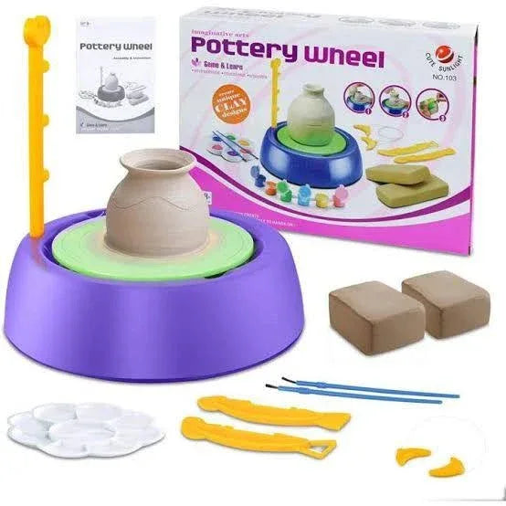 Imaginative Arts Pottery Wheel  Game & Learn Clay Craft Kit - Toys Heaven