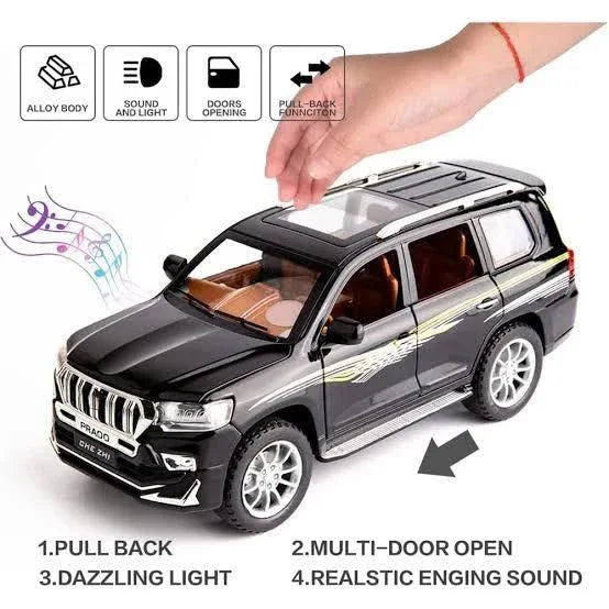 CHE ZHI Die-Cast PRADO Model Car  Sound & Light Pull Back Series - Toys Heaven