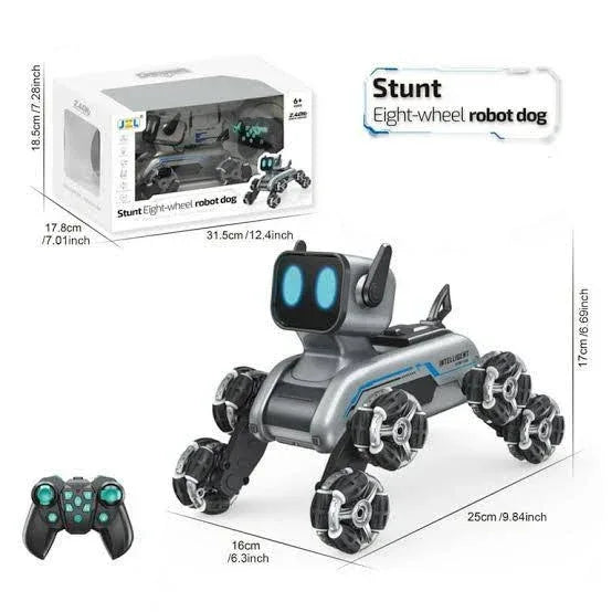 Stunt Robot Dog  Remote Control 2.4 GHz with Lights & Music - Toys Heaven