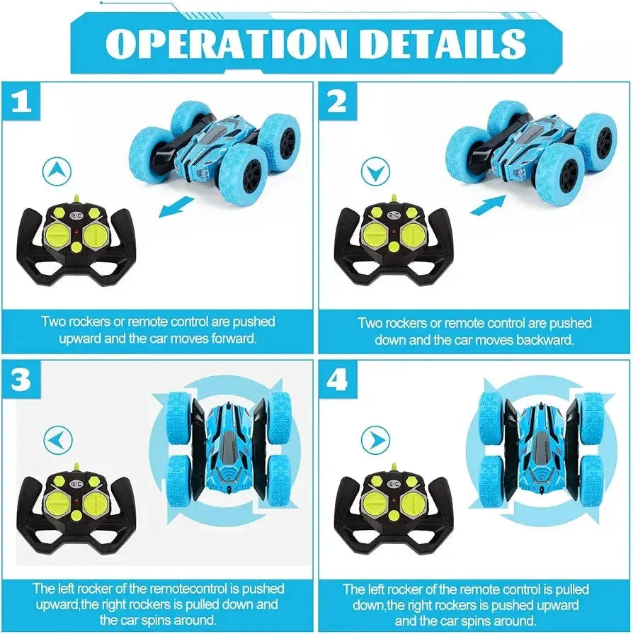 STUNT ROLL Remote Control Stunt Car  360° Spins & Double Roll - Toys Heaven