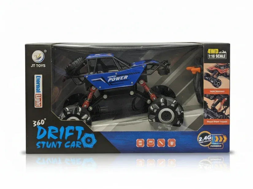 360° Drift Stunt Car  Remote Controlled | Blue & Red - Toys Heaven