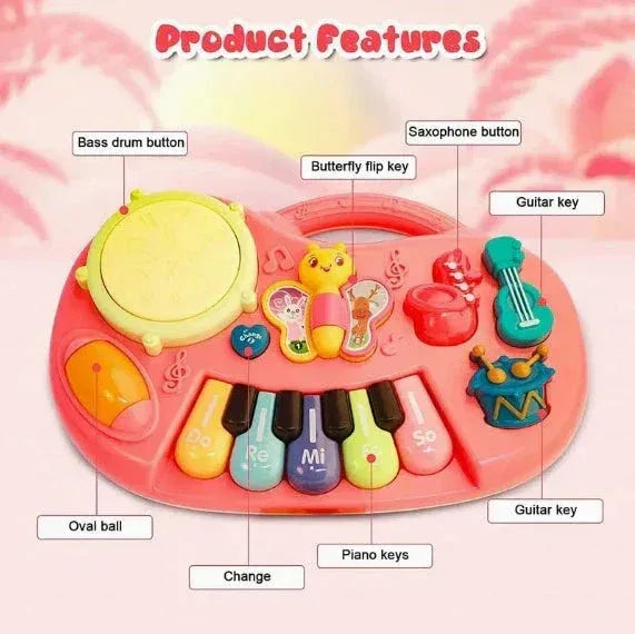Butterfly Theme Piano with Light & Sound - Toys Heaven