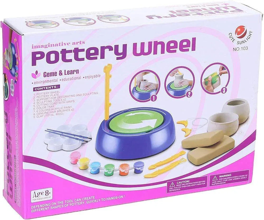 Imaginative Arts Pottery Wheel  Game & Learn Clay Craft Kit - Toys Heaven