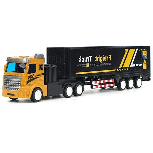 Remote Controlled City Transport Truck  White & Black - Toys Heaven