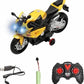 Biker Moto 1:20 Remote Control Motorcycle  Lights & 360° Rotation - Toys Heaven