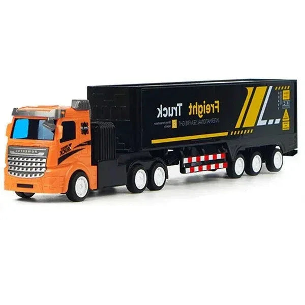Remote Controlled City Transport Truck  White & Black - Toys Heaven