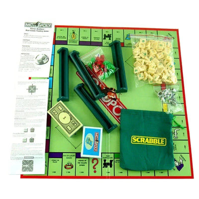 Scrabble - Monopoly - 2 in 1 Board Game - Toys Heaven