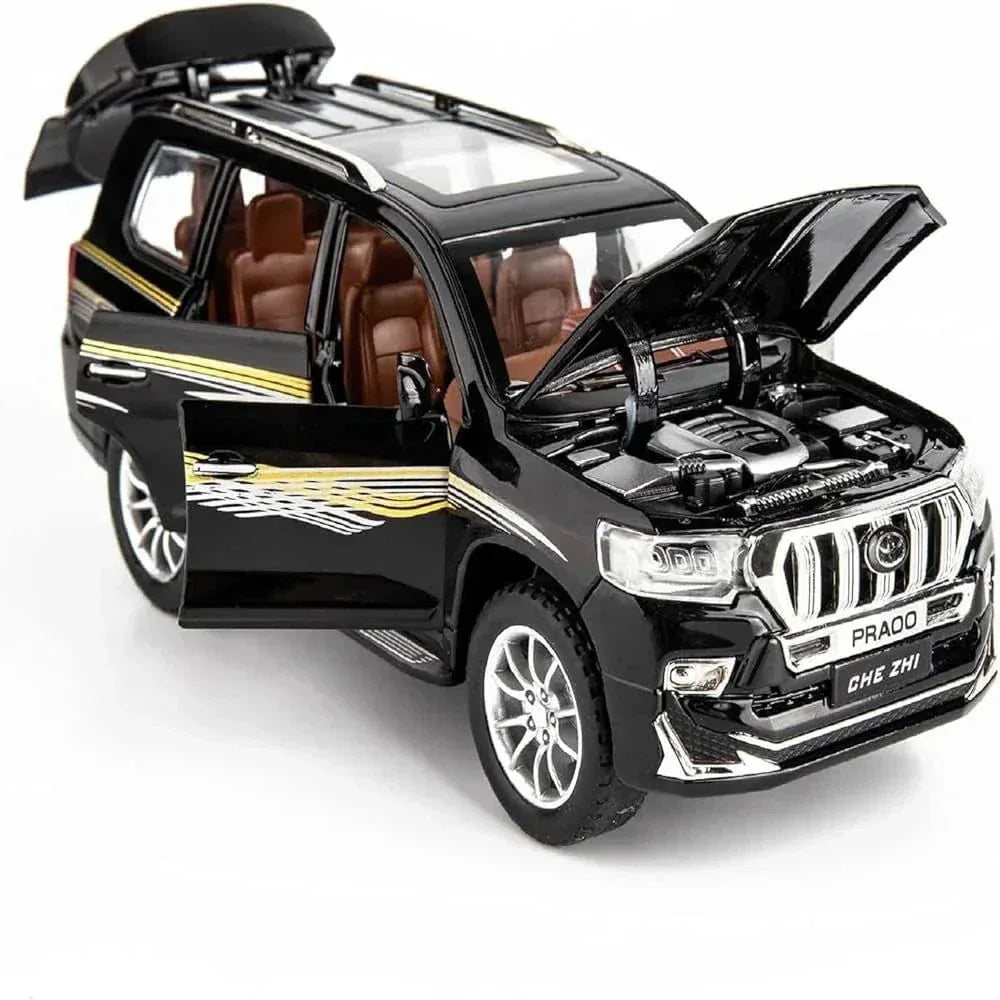 CHE ZHI Die-Cast PRADO Model Car  Sound & Light Pull Back Series - Toys Heaven