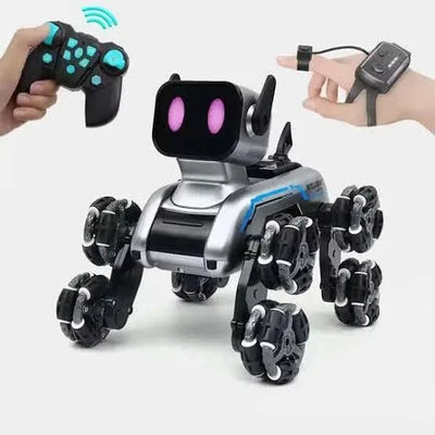 Stunt Robot Dog  Remote Control 2.4 GHz with Lights & Music - Toys Heaven