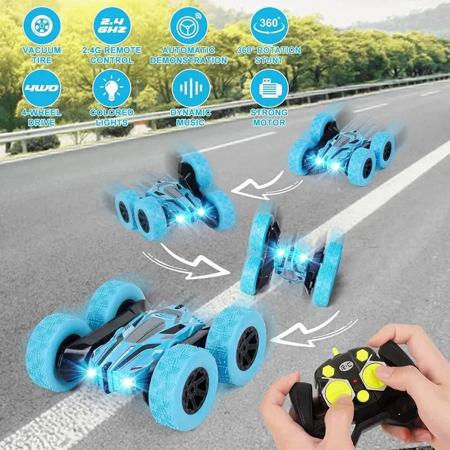STUNT ROLL Remote Control Stunt Car  360° Spins & Double Roll - Toys Heaven