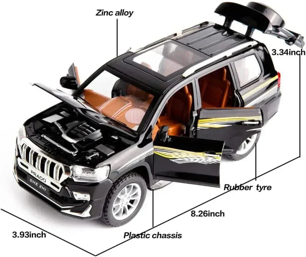 CHE ZHI Die-Cast PRADO Model Car  Sound & Light Pull Back Series - Toys Heaven