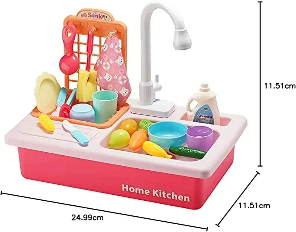 Electric Kitchen Sink With Running Water Toy - Toys Heaven